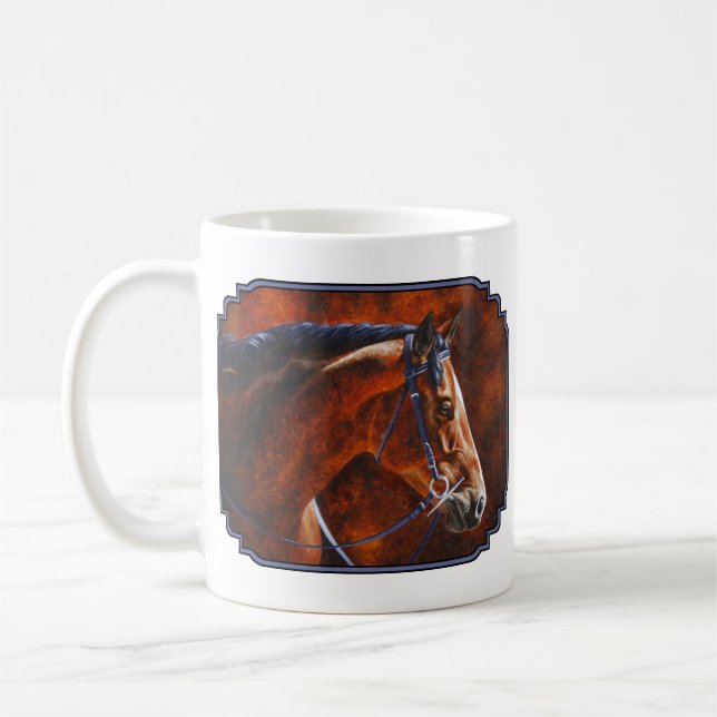 Bay Horse Hanoverian Warmblut Tasse (Links)