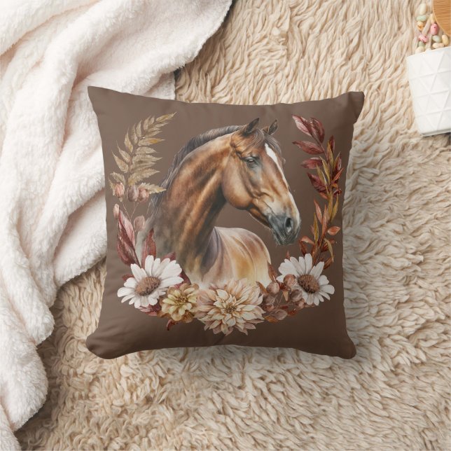 Bay Horse Herbstkreide Keuschkissen Kissen (Decke)