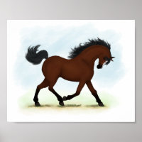 Bay Horse mit Blaze Reittier