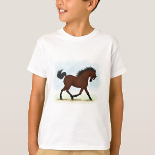 Bay Horse mit Blaze T-Shirt