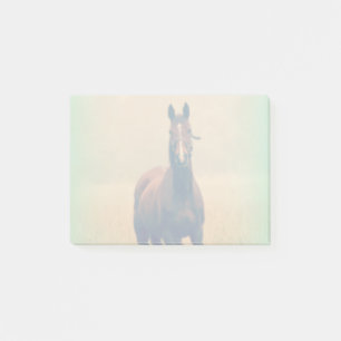Bay Horse Stehend in einem Feld Post-it Klebezettel