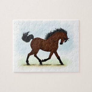 Bay Horse With Blaze Equestrian Horse Lover’s Puzzle