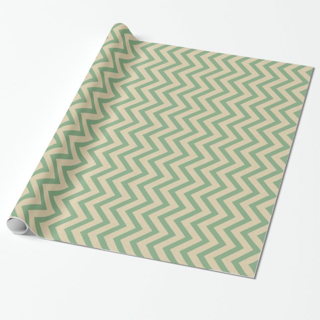 Bay Leaf Gewürzmoods Chevrons Geschenkpapier (Ungerollt)