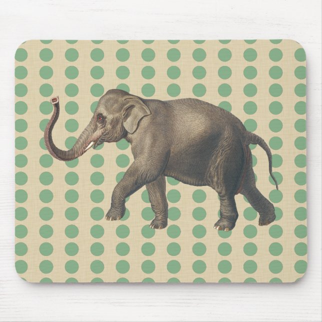 Bay Leaf Gewürzstimmungen Punkte mit Elefant Mousepad (Vorne)