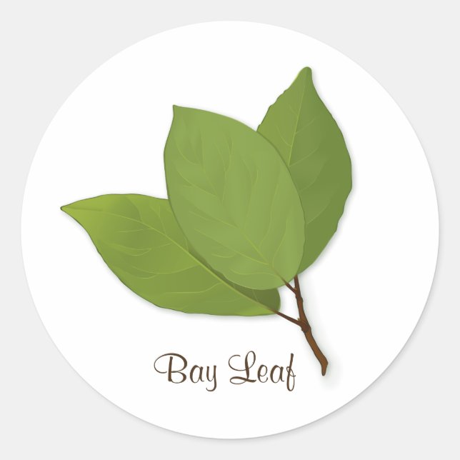 Bay Leaf Round Sticker (Vorderseite)