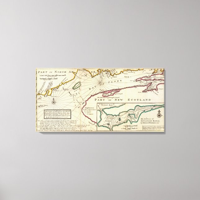 Bay of Fundy und Hafen von Annapolis Royal Leinwanddruck (Vorderseite)