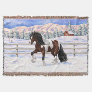 Bay Pinto Brown Skewbald Sinti und Roma Vanner Tin Decke