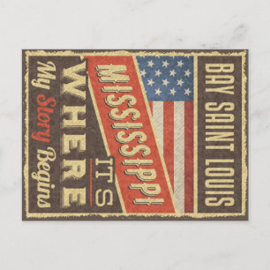 Bay Saint Louis Mississippi Postkarte