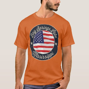 Bay Springs Lake - Patriotic Mississippi Souvenir  T-Shirt