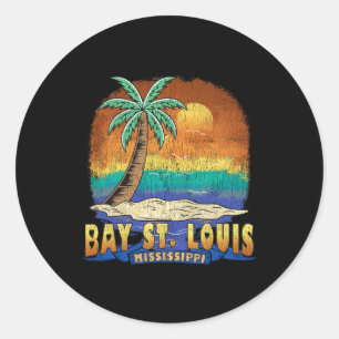 Bay St. Louis Mississippi Vintage Not Souve Runder Aufkleber