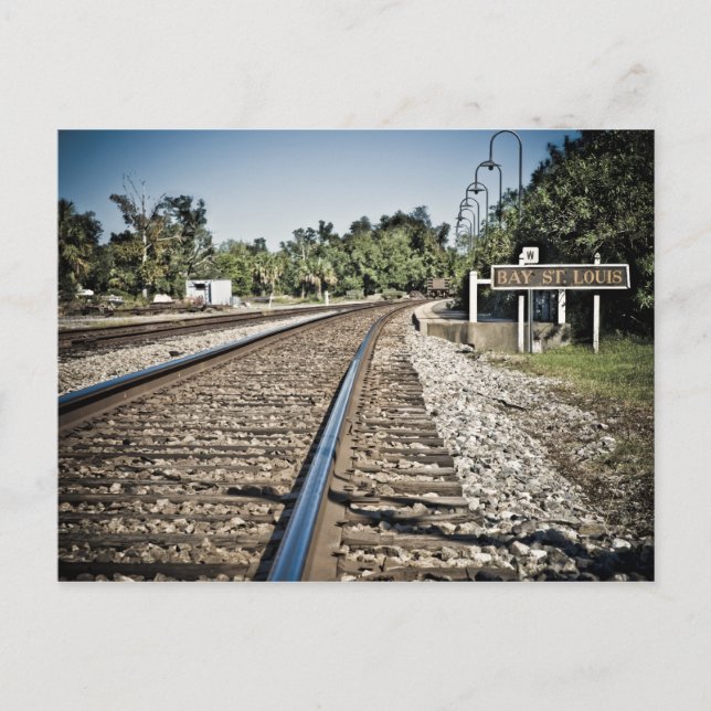Bay St Louis Railroad Postkarte (Vorderseite)