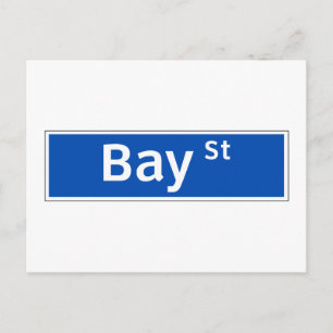 Bay Street, Toronto Street Sign Postkarte