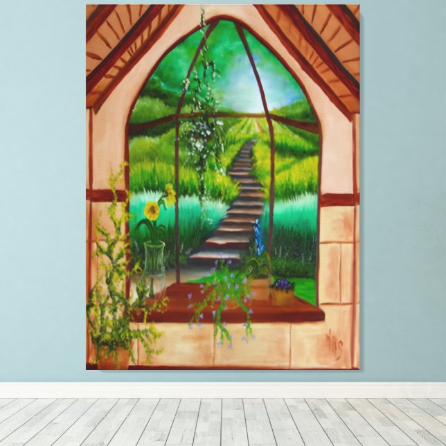 Bay Window Leinwanddruck (Insitu (Holzboden))