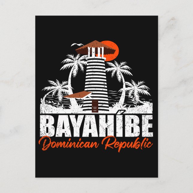 Bayahibe Dominikanische Republik - Retro Vintager  Postkarte (Vorderseite)