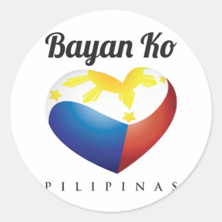 Bayan Ko Pilipinas, Heart Flag Round Sticker