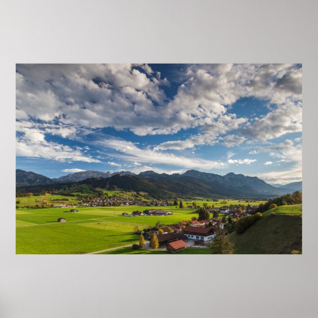 Bayerische Alpenlandschaft Poster (Vorne)