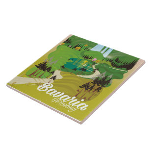 Bayerische Deutschland Landschaft Reise Druck Fliese
