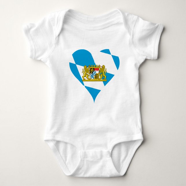Bayerische Flagge Baby Strampler (Vorderseite)