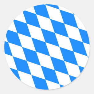 Bayerische Flagge - Bayerische Küche Runder Aufkleber