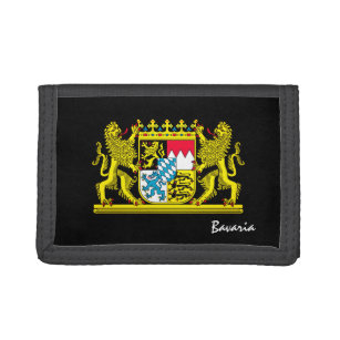 Bayerische Flagge, Emblem, Bayerische Mode Tri-fold Geldbeutel