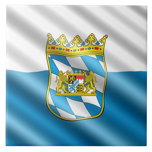 Bayerische Flagge Fliese (Vorderseite)