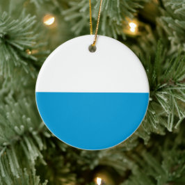 Bayerische Flagge Keramik Ornament