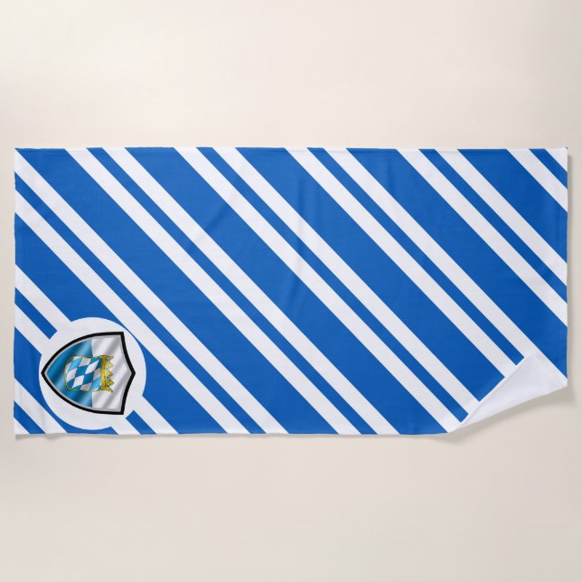 Bayerische Flagge Strandtuch (Vorderseite)