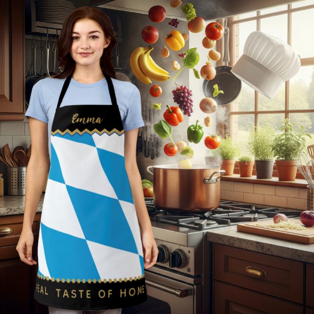 Bayerische Koch Schürze, Bayerische Flagge Schürze (Bavaria Chefs Apron / patriotic, name)