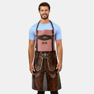 Bayerische Lederhosen mit Ihrem Namen Schürze