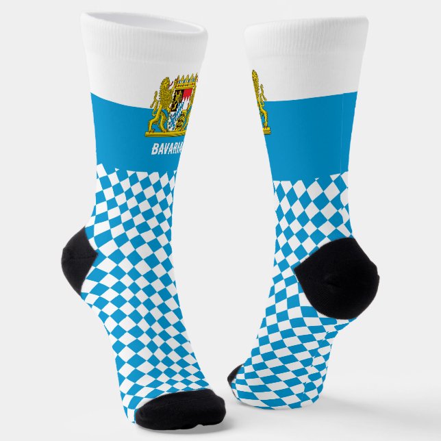 Bayerische Socken, bayerische Fahne, Mode / Sport Socken (Gewinkelt)