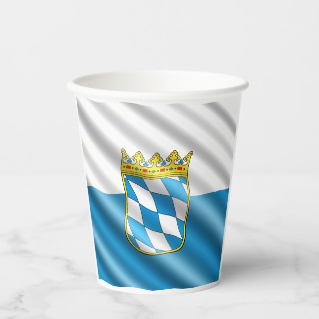 Bayerische Wappenwappen Pappbecher (Vorderseite)