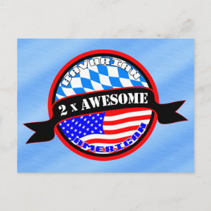 Bayerischer Amerikaner 2x Phantastischer Entwurf Postkarte