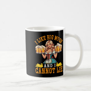 Bayerischer Biermädchen Ich mag große Tasse und ic