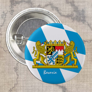 Bayerischer Knopf, patriotische bayerische Flaggen Button