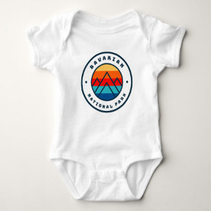 Bayerischer Nationalpark Deutschland Minimalistisc Baby Strampler