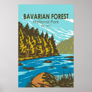 Bayerischer Wald-Nationalpark Deutschland Vintag Poster