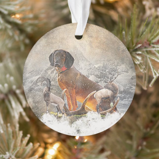 Bayerisches Berghaus, Kunst Ornament (Baum)