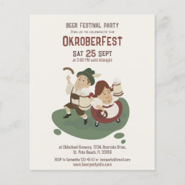 Bayerisches Ehepaar lädt zum Oktoberfest ein Flyer
