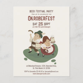 Bayerisches Ehepaar lädt zum Oktoberfest ein Flyer