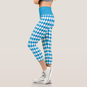Bayerisches Flaggenmuster Oktoberfest Capri Leggings