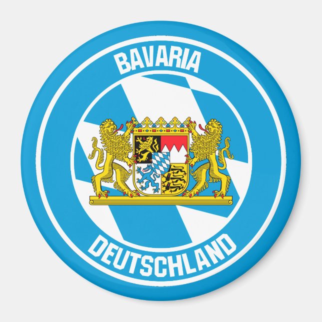 Bayerisches RundEmblem Magnet (Vorne)
