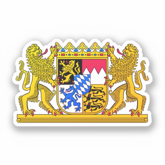 Bayerisches Wappen - DEUTSCHLAND Aufkleber (Vorderseite)