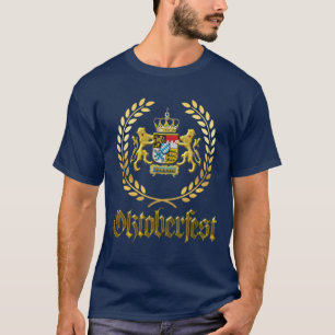 Bayerisches Wappen Oktoberfest T - Shirt