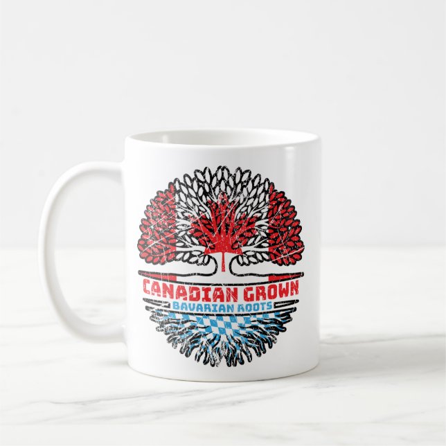 Bayern Bayerisches Kanadisches Baumrottflagge Kaffeetasse (Links)