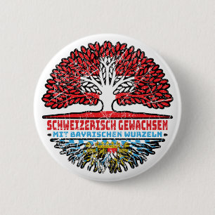Bayern Bayrisch Schweizer Baum Wurzel Button