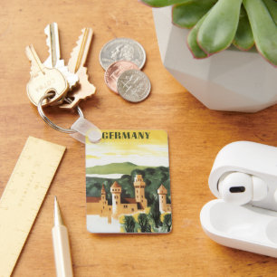 Bayern, Deutschland, Deutsches Schloss Vintage Rei Schlüsselanhänger