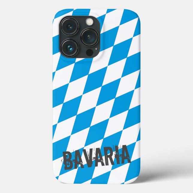 Bayern Deutschland Diamantflaggendesign Case-Mate iPhone Hülle (Rückseite)