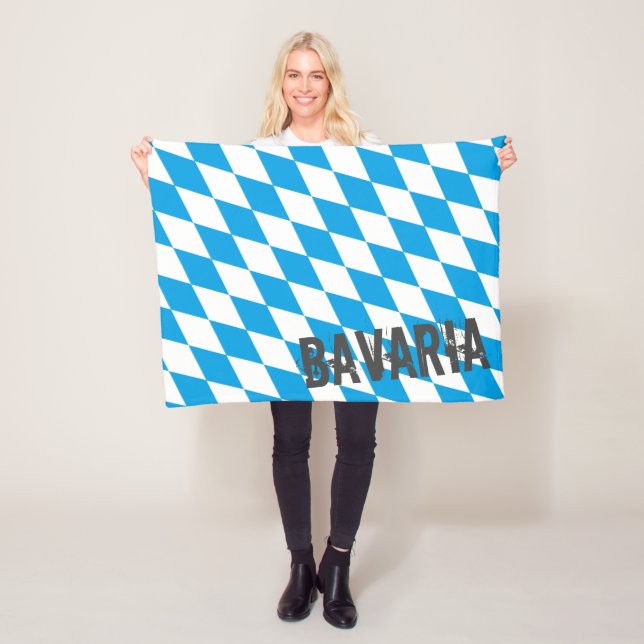 Bayern Deutschland Diamantflaggendesign Fleecedecke (Beispiel)