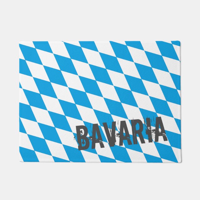 Bayern Deutschland Diamantflaggendesign Fußmatte (Vorderseite)