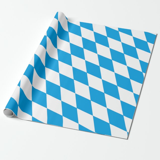 Bayern Deutschland Diamantflaggendesign Geschenkpapier (Ungerollt)